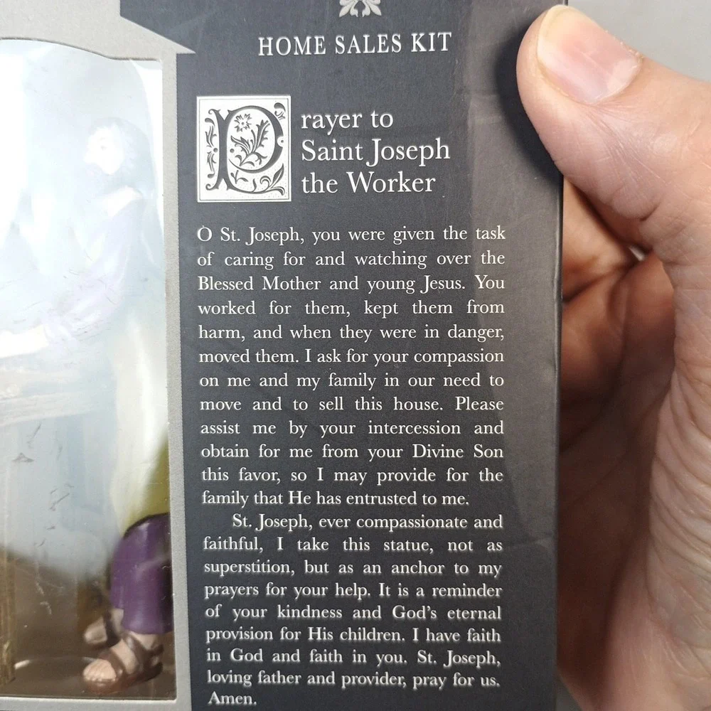 St Joseph the Worker 45007 NEW In Box Catholic Roman Inc Home Sales Kit